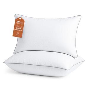 Sasttie Standard Pillows Set of 1, Full Size Bed Pillows for Side, Back, and Stomach Sleepers - Oeko-Tex Certified Supportive Down Alternative Plump Filling - Hotel Quality and Machine Washable