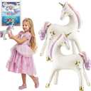 Unicorn Balloon Pack (2pcs) – 2 x 38" Giant Standing Unicorn Foil Balloon – Birthday Party Supplies, Backdrop Decorations