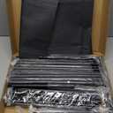 Shoe Rack 4 Tier Long Storage Organizer Wide Metal Shoe Shelf for Closet Entryway Black