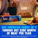 Ziploc Quart Food Storage Freezer Bags, Stand-Up Bottom, Easy to Fill, 60 Count (Packaging May Vary)