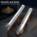 1 Pair 18 Inch Undermount Drawer Slides, Self Soft Close Full Extension Drawer Rails Concealed Drawer Runners Adjustable Locking Devices Mounting Brackets Screws Included