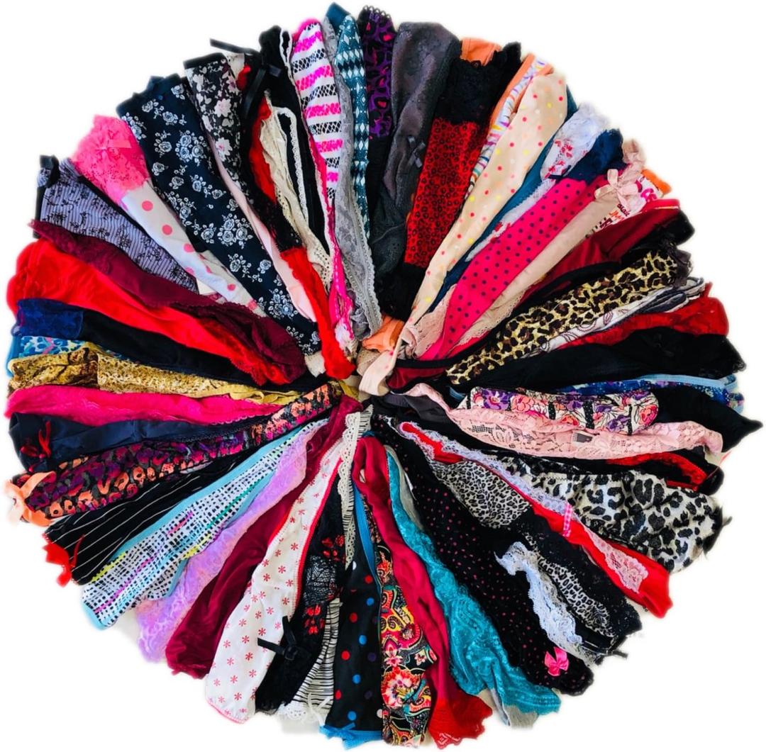 Morvia Varieties of Women Thong Pack Lacy Tanga G-string Bikini Underwear Panties (X-Large, 20 Pcs)