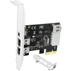 4-Ports 1394A PCIE FireWire 400 Expansion Card for Windows Desktop PCs, 3X 6Pin and 1X 4Pin 1394A 400Mbps Ports, with 4Pin-6Pin 1394A Cables and Low Profile Bracket (PCIE-1394A)