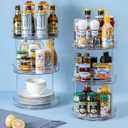 Non-Skid 3 Tier Lazy Susan Turntable - 360 Degree Rotating Spice Rack for Kitchen, Cabinet & Pantry
