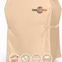 GrillTough Heavy Duty BBQ Grill Cover for Outdoor Grill, 30 Inch Waterproof, Weather Resistant, UV & Fade Resistant with Adjustable Straps Gas Grill Cover for Weber, Genesis, Charbroil, etc. Tan