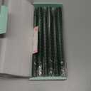 6 Pack 10 Inch Hunter-Green Spiral Taper Candles for Christmas and Spring Home Decoration, Unscented Dripless Twisted Candlesticks for Dinner St. Patrick's Day Earth Day and Garden Parties