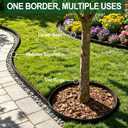 Landscape Edging Border, 2 in x 200 ft No Dig Garden Border, 300 Spikes