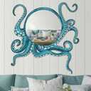 Novabright Octopus Wall Decals Kraken Tentacles Sticker Blue Ocean Decor 20 Inch Peel and Stick Decorative Wall Art Removable Waterproof Vinyl for Bathroom Living Room Bedroom Bathtub Home Decoration