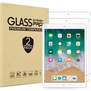 ProCase 2 Pack Screen Protector for iPad 6th/5th/ Air 2/Air 1/ iPad Pro 9.7