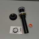 KES Bathroom Sink Drain Without Overflow Vessel Sink Lavatory Vanity Pop Up Drain Stopper Matte Black, All Metal Rustproof Brass and 304 Stainless Steel, S2008D-BK