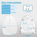 Family Toilet Seat with Soft Close, White Toilet Lid with Adjustable Hinges, with Built-in Child Seat 2-in-1, Easy Installation and Easy to Clean (Elongated with Toddler Seat)