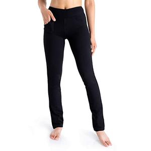 Yogipace Women's 5-Pocket Straight Leg Yoga Dress Pants,Slim Fit Stretch Comfort Pants,33",Black,Size S