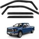 4 PCS in-Channel Rain Guards Fit for 2021 2022 2023 2024 2025 2026 Ford F150 SuperCrew, Side Window Wind Deflectors for 23-25 F250 F350 F450 F550 Crew Cab, Vent Window Visors Shade Shield