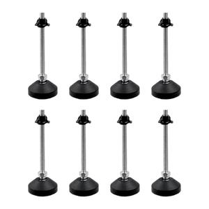 Antrader Adjustable Leveling Feet with T-Nut, M8 Thread Furniture Levelers, Heavy Duty Swivel Rubber Feet for Mechanical Equipment((D50 x M8 x H100,8pcs)