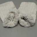 MANGMAO Fuzzy Leg Warmers Y2k Fairy Grunge Fur Leg Warmers Women Fluffy Cute Stocking Socks Aesthetic Accessories (White)