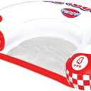 Sportsstuff Noodler 1 Inflatable Floating Lounge Chair with Cup Holder, Red and White