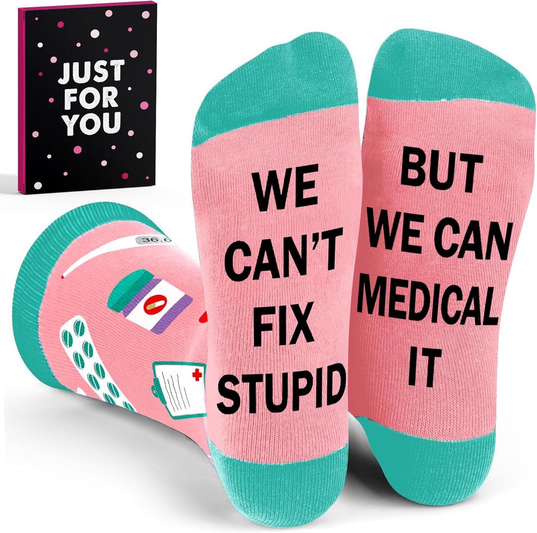 Pharmacy Technician Gifts - Funny Pharmacy Socks for Men and Women, Funny Gift for Pharmacist, Quality Pharmacist Gifts for Coworkers, Ideal for School Graduates, Appreciation Days.