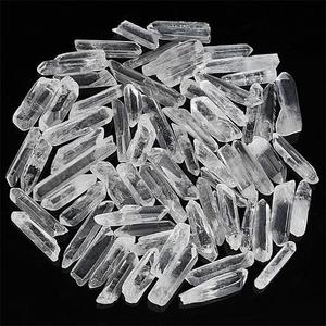 YATOJUZI 1LB Clear Quartz Crystal Points 1.2"-2" Bulk Natural Irregular Polished Stones Wands Gemstones Wholesale Reiki Energy Balancing Chakra Crystals Stone for DIY Handmade Meditation Divination