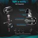 Motorcycle Auxiliary LED Light Driving Spotlights White/Amber Fog Lights with Mount Brackets Wire Harness Waterproof Offroad Work Lights Compatible with Motorcycle J-eep Car Truck 60W Driving Lamps