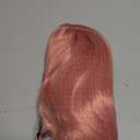 eNilecor Short Hair Wig 12" Straight Flat Bangs Short Bob Hair Candy Color Synthetic Wigs Natural As Real Hair (Pink)