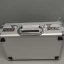 Security Lock Boxes - 14.2 x 9.4 x 4.5 Inch Medium, Portable Locking Storage Totes with Dual Combination Locks, Medicine Lock Box, Lock Boxes for Personal Items, Cash & Briefcase - Silver