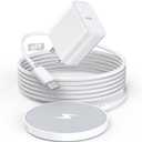 Magnetic Wireless Charger[Apple MFi Certified]15W Apple Wireless Mag safe Charger 6FT Magnetic iPhone Fast Charging Pad Flat for iPhone Air/17 Pro Max/16 Pro/15 Plus/14/13/12 Series, AirPods Pro3/Pro2