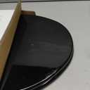 Black Elongated Toilet Seat Natural Wood Toilet Seat with Zinc Alloy Hinges, Easy to Install also Easy to Clean, Scratch Resistant Toilet Seat by Angol Shiold (Elongated, Black)