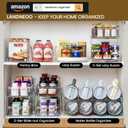2 Tier Non-Skid Acrylic Lazy Susan Turntable Organizer - Rotating Spice Rack - Spinning Organization Tray for Kitchen, Pantry, Countertop, Closet, Bathroom, Vanity, Medicine Cabinet Organizing, 9.25''