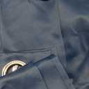 NICETOWN Navy Blue Blackout Curtains Panels for Bedroom, Microfiber Noise Reducing Thermal Insulated Wave Line Foil Print Design Blackout Curtains for Office, Classroom (2 Panels, 52 x 45 Inch)