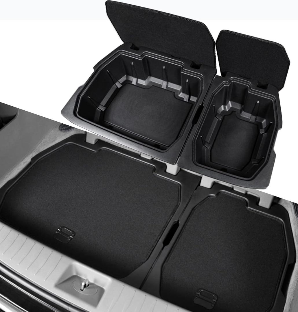 Kia Carnival Trunk Organizer Storage Box, Insert Cargo Bins for 2021-2026 Carnival, Rear Hatch Container with Lid Tray
