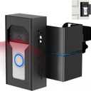Anti Theft Ring Doorbell Mount, All Metal Ring Camera Door Mount Upgrade with Charging Port, No Drill Ring Doorbell Holder for Home Apartment Door, Compatible with Ring / Blink Video Doorbell