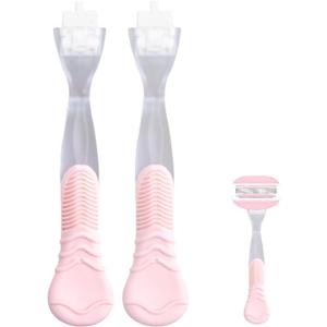 2 Pack Replacement Razor Handle Compatible with Venus only, Pink