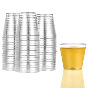 100 Count Shot Glasses Premium Clear Hard Plastic 1oz Disposable Cups, Ideal for Jello Shots, Tasting, Condiments, Sauce, Dipping, Samples