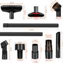 14pcs Universal Vacuum Attachment for Wet Dry Vac Attachments,Vacuum Accessories and Attachments with Shop Vac Extension Wand, Hose Adapter fit 2 1/2", 1 1/4",1 7/8"