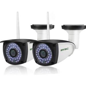 SV3C 2 Pack 5MP Outdoor Home Security Cameras, Dual Band 2.4G 5GHZ WiFi Camera, Onvif IP Cam with Human Motion Detect, RTSP Browser View, 2-Way Audio, SD Card Record, Metal Shell Waterproof, LAN Port
