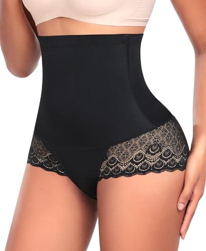 Womens Shapewear Tummy Control Underwear High Waist Shaper Panites Girdle Slimming Briefs(01# A Black(Steel Bones), Medium)