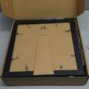 iRahmen 10x10 Picture Frame Set of 4 with HD Glass, Black Frames Display 8x8 Picture with Mat or 10 x 10 Without Mat, Wooden Photo Frames for Tabletop Display and Wall Mounting