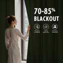 MIULEE Olive Green Velvet Curtains 84 Inch Long Luxury Super Soft Thermal Insulated Blackout Curtains Room Darkening Drapes Rod Pocket Design for Bedroom Living Room Set of 2 Panels, W40 x L84 Inch
