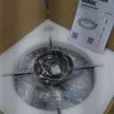 Flush Mount Ceiling Fan with Light, 22" Modern Crystal Chandelier Ceiling Fan with Smart 4-Light Color Change, Dimmable LED Ceiling Fan, 6 Wind Speeds, Low Profile Ceiling Fan for Bedroom (Black - 22 Inch)