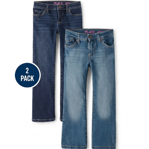 The Children's Place Girls' Bootcut Jeans 2pack, Size 10