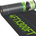 4ftx300ft Weed Barrier Landscape 3.2oz Fabric Heavy Duty, Woven Weed Control Cloth, Woven Geotextile Fabric for Underlayment, Gardening Ground, Commercial Driveway Weed Block Cover Mat