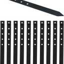 20Pcs Metal Garden Landscape Edging Stakes,Black,10 Inch Landscaping Stakes, Anchoring Spikes, Landscape Edging Spikes for Ground,Bender Board,Tent Anchoring,Inflatable Decorations