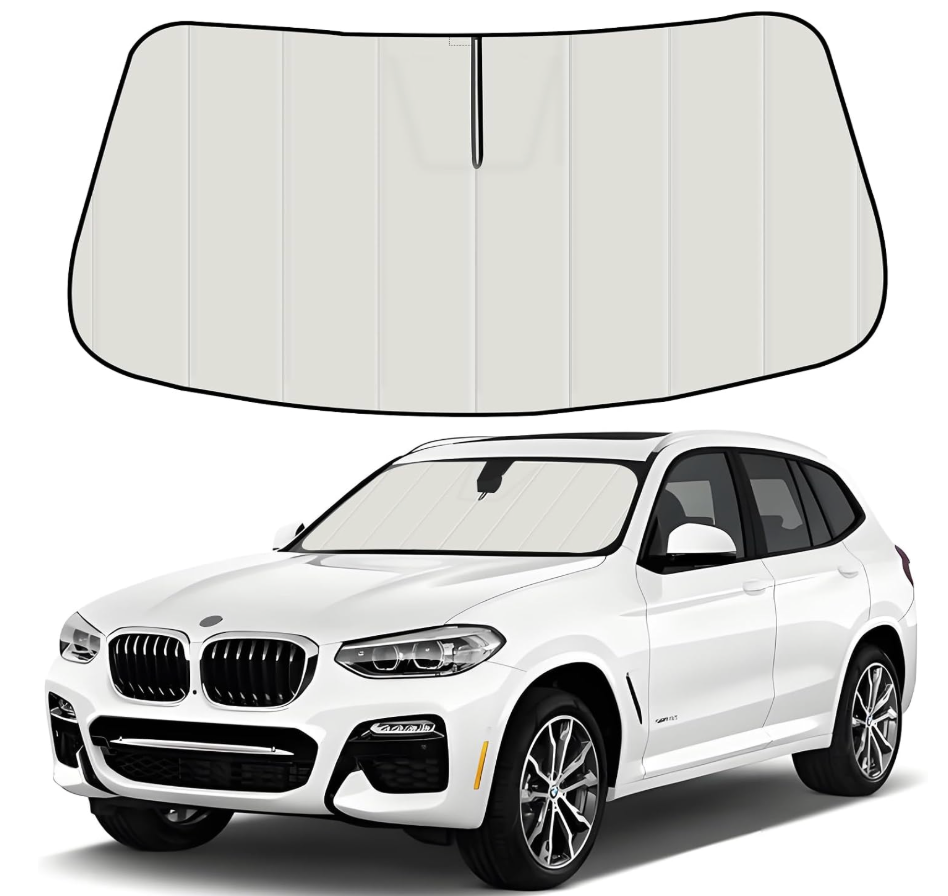 Fonowka Windshield Sun Shade for 2018-2025 2026 Ford Expedition Foldable Sun Sunshade for Car Front Window Blocks UV Rays and Heat Automotive Interior Protector Custom Fit Accessories