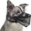 Mesh Dog Muzzle  Lightweight Breathable Soft Dog Muzzle with 3 Reflective Straps for Secure Fit, Prevents Biting, Chewing Scavenging  Adjustable for Small Medium Large Dogs, M+