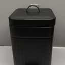 CEROELDA Small Trash Can with Lid5L/1.3 Gal,Stainless Steel Outdoor Dog Poop Garbage CanFarmhouse Retro Metal Waste Bin w/Step Pedal for Bathroom Bedroom OfficeSoft CloseBlack