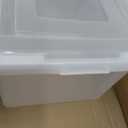 IRIS USA File Box, Plastic File Boxes With Lids, Document Organizer for Letter/Legal File, Document Box, Storage Bin For Hanging Files, Secure Latching Lid Stackable BPA-Free, Clear 35 Qt. 1 Pack