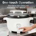 Commercial Rice Cooker, 46-Cup Rice Cooker, 9Qt Large Rice Cooker with Nonstick Inner Pot, Fast Cooking and Auto Keep Warm, with Rice Cup and Paddle, Easy to Clean, 1600W