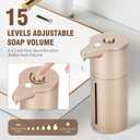 Automatic Soap Dispenser Touchless, Kitchen & Bathroom, Hands-Free, Adjustable Volume, Long Battery Life, Compatible with Thick & Thin Soap, Easy for Toddlers, Clog-Free, Gold ABS