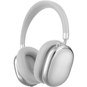 T-fun NC95 Hybrid Active Noise Cancelling Headphones with Knob Control, 65H Playtime Over Ear Headphones Wireless Bluetooth 5.3, App Control, Hi-Res Audio, Comfort Fit, Clear Calls for Travel/Workout (Silver)