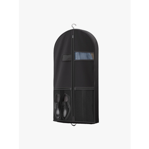 43" Travel Garment Bag with Accessories Zipper Pocket, Heavy Duty Suit Bag for Suits, Tuxedos, Dresses, Coats, Black, 1 pack